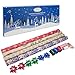 Christmas Wrapping Paper Set | Kraft Gift Wrapping Paper with Reversible Designs | 4 Christmas Rolls with Gift Bows, Satin Ribbon, Bakers Twine, 2 Sided Tape, Gift Tags & Stickers, in a Storage Box.
