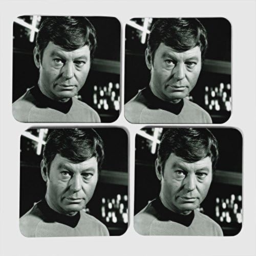 Star Trek Deforest Kelley Coasters Multi-Colour 9 x 9 cm Pack of 4