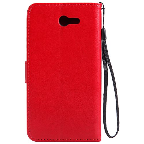 image for Galaxy J7 2017 Wallet Case,J7 V Case,MOONESS Embossing Fashion Floral 