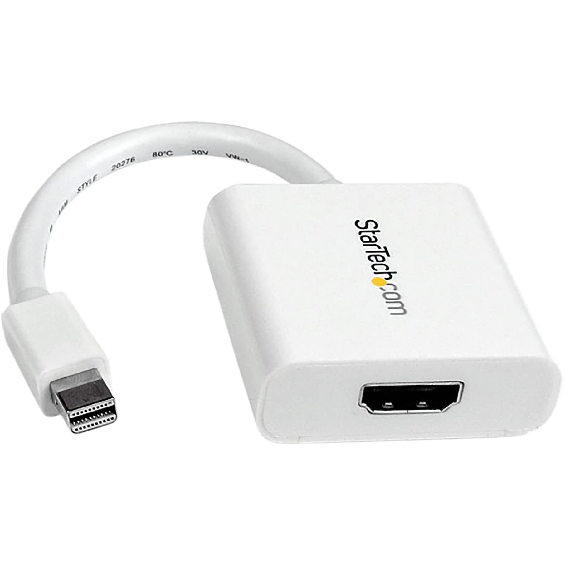 StarTech.com Mini DisplayPort to HDMI Video Adapter - White