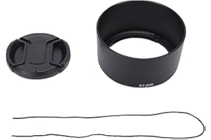 CHEOTIME Camera Lens Hood, ABS Lens Hood with 55mm Lens Cap, Photography Lens Accessory for RF S 55 210mm F5 7.1 is STM Lens 