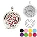 Kissreason Stainless Steel Aromatherapy Essential Oil Diffuser Locket Pendant Necklace