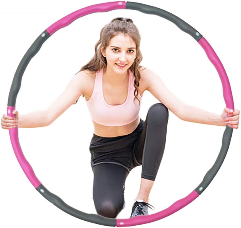 Biri Weighted Hula Hoop for Exercise,Fat Burining,Dance-2018 Professional Soft fitness hula hoop-2lb,8 Section Detachable Design