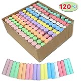 Joyin 120 Pack Giant Box Non-toxic Jumbo Washable Sidewalk Chalk Set in 10 Colors (120 Pieces)