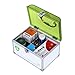 Ollieroo Lockable Medication Box Organizer Small Medicine Lock Box with Compartments Childproof Prescription Storage Box 8.46