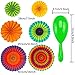 Aneco Fiesta Party Supplies Mexican Table Runner Cotton Fringe Table Runners Mexican Colorful Paper Fans and Neon Maracas Shakers Mini Noisemaker for Mexican Party Decorations