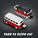 mosDART Cool 16GB USB2.0 Flash Drive Jump Drive Zip Drive Classic Volkswagen T1 Bus 1:72 Scale (VW Bus,Red)