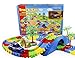 Haktoys Little Champs Colorful Track Playset | 154 Pieces Magic Journey Racing Set with Endless Fun and Combinations | Safe and Durable | Great Gift Toy for Toddlers, Kids, Boys, and Girls