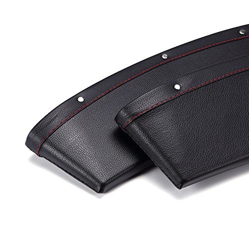 image for Moon River 2 PCS Premium PU Leather Car Pocket Organizer Seat Console 