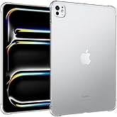 Callyue Case for iPad Pro 13 Inch M4 (2024 Model, 7th Generation), Slim Light Soft TPU Side Corner Protective Cover for iPad Pro 13, Clear