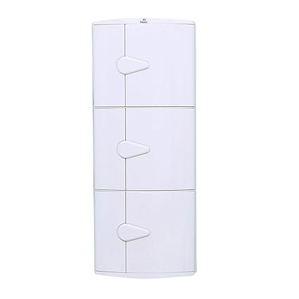 Nilkamal 3 Door Plastic Storage Corner Cabinet Ivory Amazon In