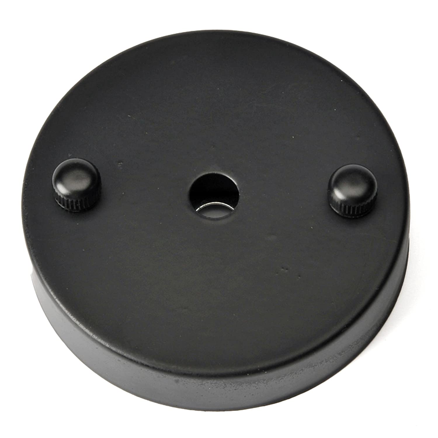 Othmro Pendant Light Fitting, Ceiling Rose Light Holder 3.15"/8cm Dia, Ceiling Pendant Plate Holder for Hanging Lamps and Lanterns - Black 1pc