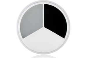 MEICOLY Black White Light Grey Face Body Paint Palette,Halloween Zombie Skeleton Makeup Face Paint,Clown Black White Makeup for Adults and Kids,Professional Body Paint Face Painting for SFX Cosplay