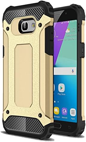 Mibim Samsung Galaxy A5 2017 Case Shock Absorption Hybrid Dual Layer PC & TPU Protective Cover Case for Samsung Galaxy A5 2017 (Gold)