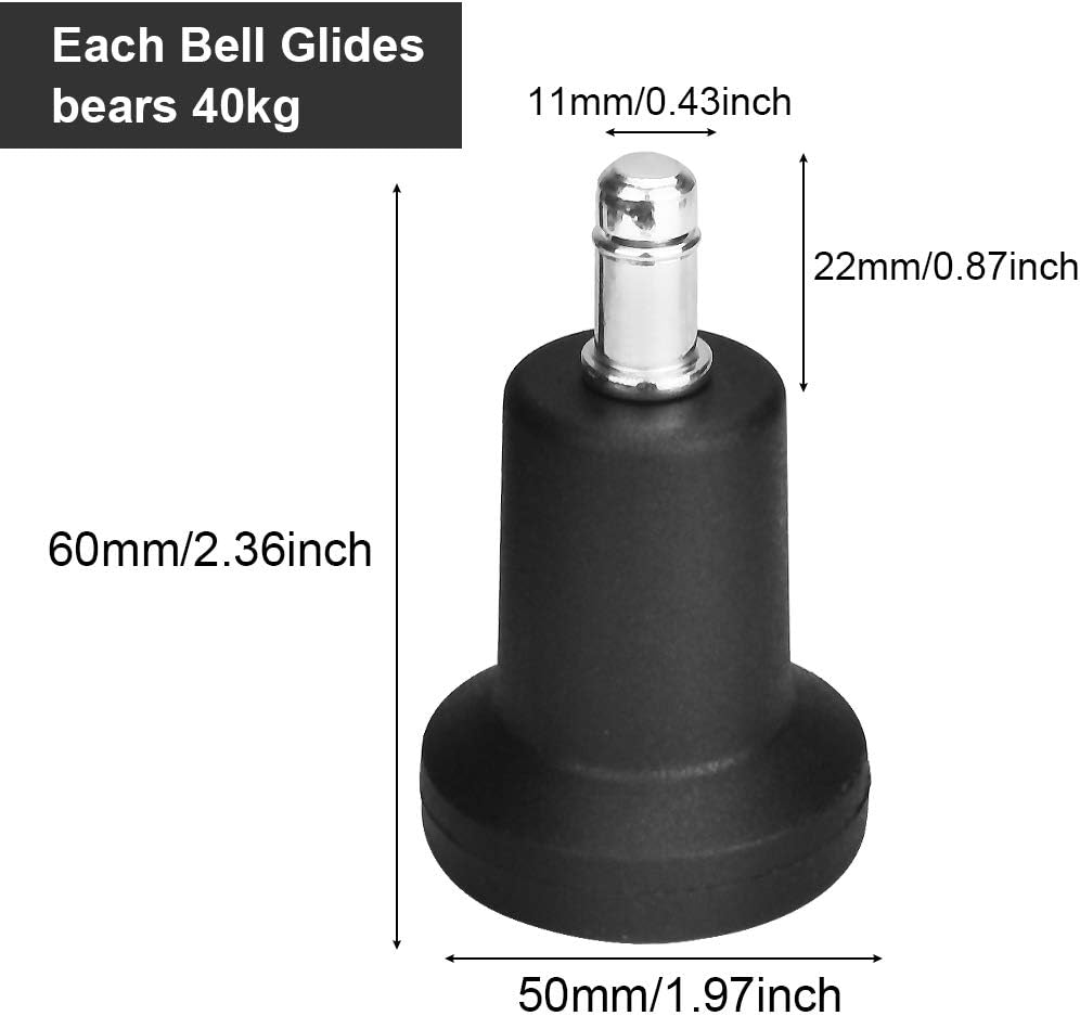 AFASOES 5 Pcs Bell Glides Replacement - Image 3