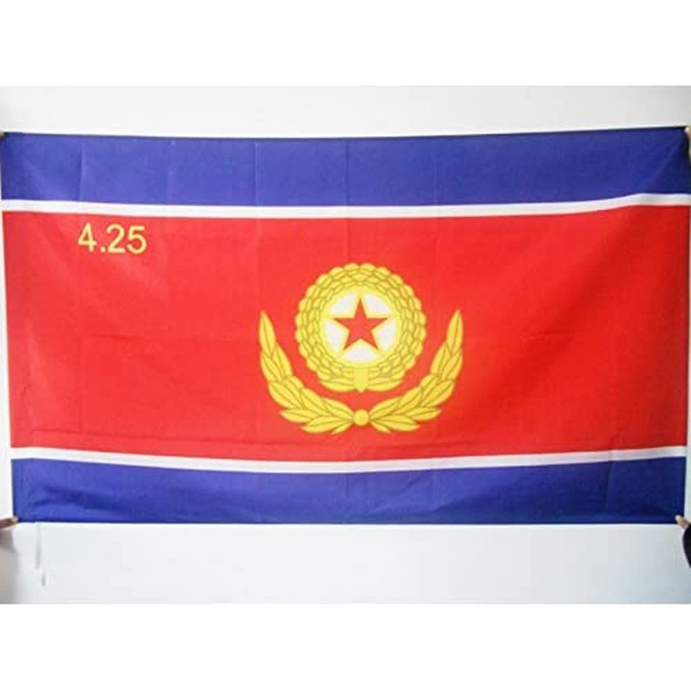 AZ FLAG - Korean People's Army Ground Force Flag - 2x3 Ft - North Korea military Banner with Sleeve - 100% Polyester - Fade Resistant - Vivid Colors - 2' x 3' Feet - 90x60 Cm