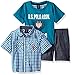 U.S. Polo Assn. Baby Boys' Sleeve Sport Shirt, T-Shirt and Twill Short Set, Multi Plaid, 12M