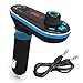 FM Transmitter, Auledio Wireless In-Car Bluetooth Hands Free Car Kit Radio Adapter with 5V/2.1A USB Car Charger Support USB Flash Driver/TF Card for iPhone, iPod and More Devices