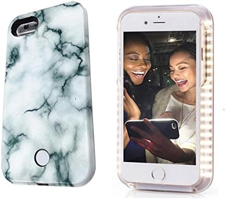 Selfie Phone Case compatible with iPhone 6 Plus/6S Plus,LNtech Rechargeable LED Light Up Flash Lighting Selfie Case Illuminated Cover (Stone Green, iPhone6 Plus/6S Plus)