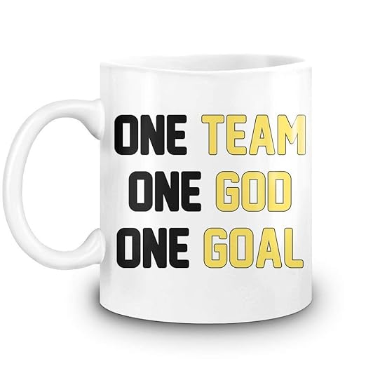 One Team One God One Goal Custom Printed Coffee Mug - 11 Oz - High ...