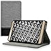kwmobile Elegant canvas synthetic leather case for Huawei MediaPad X2 7.0 in grey black with convenient STAND FEATURE