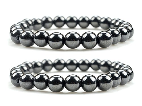 Serra 2-pack hematite natural genuine semi-precious med…
