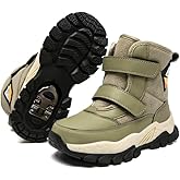 HICKMONBER Boys Hiking Boots with Double Hook and Loop Unisex-Child Outdoor Ankle Hiking Boots Trekking Outdoor Boots for Unisex Kids (Little Kid/Big Kid)