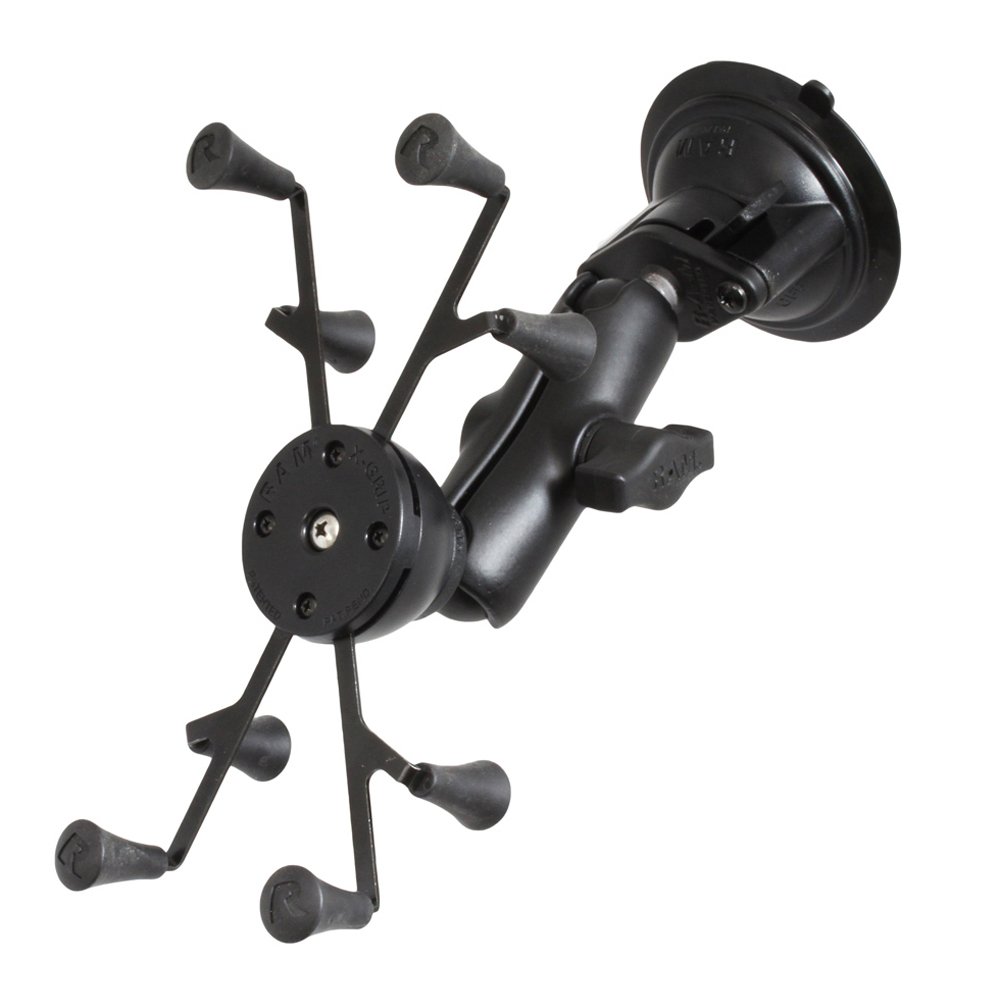 RAM Mounts (RAM-B-166-UN8) Twist Lock Suction Cup Mount with Universal X-Grip Ii Holder for 7" Tablets Including The Ipad Mini 1-3