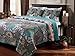 Greenland Home 100% Cotton Fashion Quilt Collection, Prewashed, Reversible Quilt Set, 3-Piece King/Cal King, Nirvana