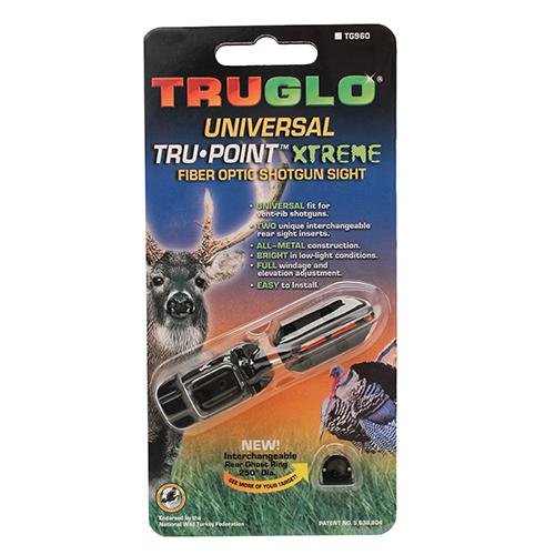 TRUGLO TruPoint XTREME Universal Shotgun Sights with Luminescent Alignment Level and Elevation Ramp for Ribbed Shotgun