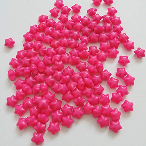 BeesClover 5 Pointed Star Shape Sealing Wax Beads for Wedding Envelope Invitation Card Rose red