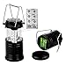 MagicBuds Portable Outdoor LED Camping Lantern with 6 AA Batteries 2 Pack (Black, Collapsible)