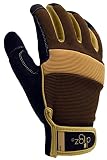 DIGZ Men's Heavy Duty Garden Gloves with Touchscreen Compatible fingertips. Washable, Large