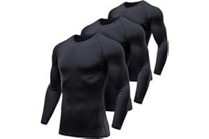 ATHLIO Men's Thermal Long Sleeve Compression Shirts, Winter Gear Sports Base Layer Top, Athletic Running T-Shirt
