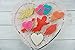 R&M Valentine Cookie Cutter Set, Includes 7 Shapes, Heart, Double Heart, Arrow, Dove, Lips, Cupid Cookie Cutter. Red, Pink, White Polyresin Coated