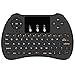 ( 2017 Latest Model ) EMISH Mini Wireless Keyboard, Rechargeable Lithium Battery Touchpad Mouse for PC, Xbox 360, Android TV Box, Computer, Laptop, Black
