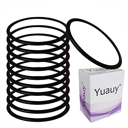 Yuauy 10 pcs 1.5mm Bicycle Flywheel Hub Spacer Headset Washer Bracket BB Axle Gasket Bottom Bracket Spacer Aluminium Alloy (40mm x 35mm) for MTB Bike Black