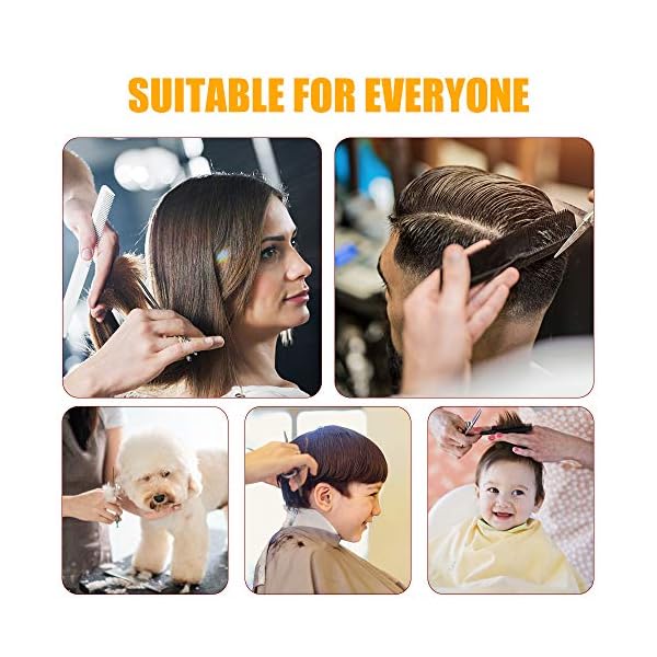 Wrei Hair Scissors Set,Hair Cutting Scissors Kit,11 Pcs Professional Haircut Stainless Steel Scissors,Thinning Shears…