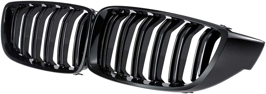 EVPAD US Double Wires Front Kidney Sport Grilles Grill, Glossy Black, 4 Series,F32 F33 F82 M4 13-17, F36 F83 14-17
