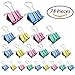 235 Pack Binder Clips, Paper Clips, Rubber Bands, Push Pins - 19mm 25mm 32mm Paper Clamps Paper Binder Clips Metal Fold Back Clips with Box Assorted Colors