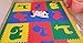 SoftTiles Interlocking Kids Foam Playmat w/Sloped Borders- Safari Animals Designs for Nursery and Playroom- Baby, Kids, and Toddlers - Primary Colors- Large 6.5 x 6.5 ft.