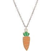 CHOORO Carrot Pendant Necklace Vegan Necklace Jewelry Vegetarian Gift Carrot Lover Gift (Carrot Necklace)