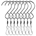 Topspeeder 8 Pack Silver Swivel Hooks Clips for Wind Chimes Wind Spinners Crystal Twisters Party Supply Rotating Display Hooks