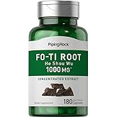 Piping Rock Fo-Ti Supplement | 180 Capsules | He Shou Wu Root | Concentrated Herbal Extract | Non-GMO, Gluten Free