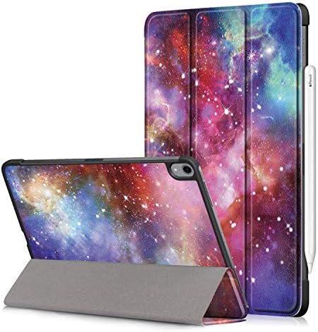 VinMas Premium Trifold Case for iPad Pro 11", [Rubber Cover] Slim Fit Leather Smart Case with Rubber Back Cover [Apple Pencil Charging Supported] Compatible with iPad Pro 11" 2018 (Galaxy)