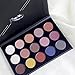 R Noble Eyeshadow Palette, Smoky+ Matte + Glitter + Shimmer + Metallic, Eyeshadow + 15 Color Cosmetic, High Fragmented & Highlighting & Makeup (15 color)