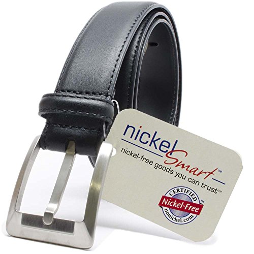 Nickel Free Titanium Dress Belt, Black -36"