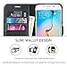 Galaxy S6 Edge Case, SHIELDON Genuine Leather Wallet Case, Premium [Slim Fit] Flip Book Case Cover w/ Stand Function & Credit Card Compartments for Samsung Galaxy S6 Edge, Black