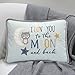 Lambs & Ivy Happi By Dena Night Owl I Love You To The Moon and Back Decorative Pillow, Blue