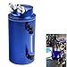 Dewhel Universal Cylindrical JDM 750ml Aluminum Engine Oil Catch Can Reservoir Tank (Blue)